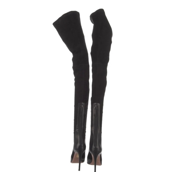 Aquazzura Black Suede Thigh High Boots - Picture 2 of 7